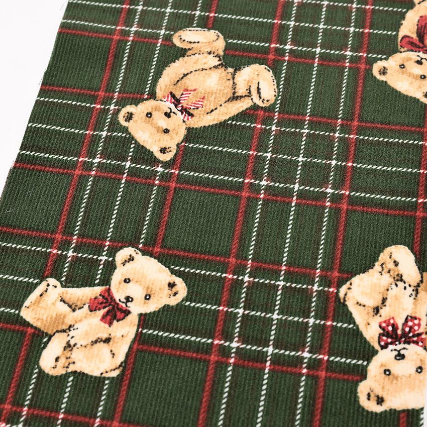 クラシカルモダンフルール ベアチェック 細 コールテン 50cm単位｜切