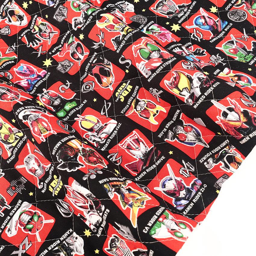 仮面ライダー　キルティング生地 楽天市場】Q- キルティング 生地 布 仮面ライダー リバイス（ 濃青系
