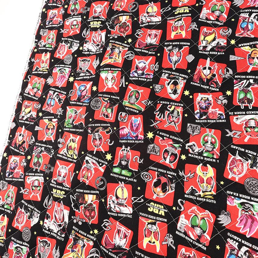 仮面ライダー　キルティング生地 楽天市場】Q- キルティング 生地 布 仮面ライダー リバイス（ 濃青系