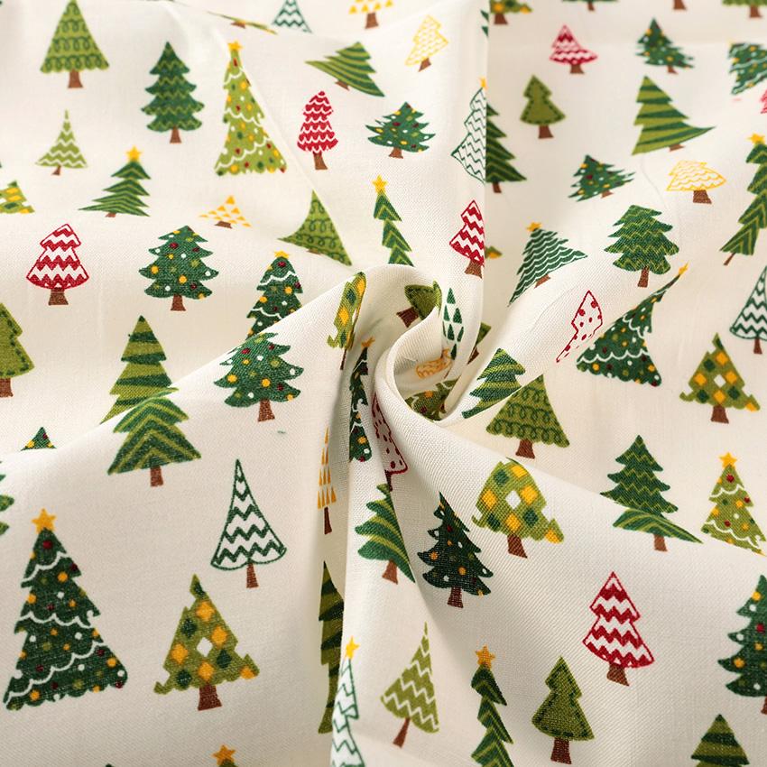 クリスマスプリント ツリー スケア 50cm単位｜切売り 切り売り 生地 布