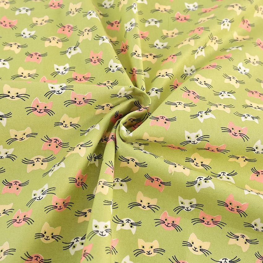 petit joll cat シーチング 50cm単位｜切売り 切り売り 生地 布 布地