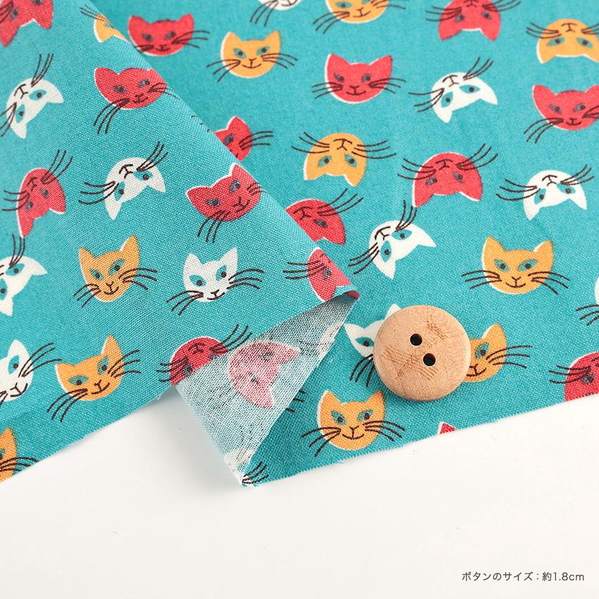 petit joll cat シーチング 50cm単位｜切売り 切り売り 生地 布 布地