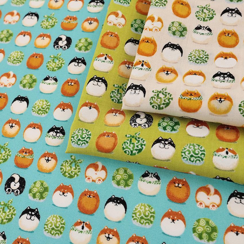 激レア柴犬、桃饅頭、杏仁豆腐、どら焼、和菓子パネル生地　ハンドメイド 激レア柴犬、桃饅頭、杏仁豆腐、どら焼、和菓子パネル生地