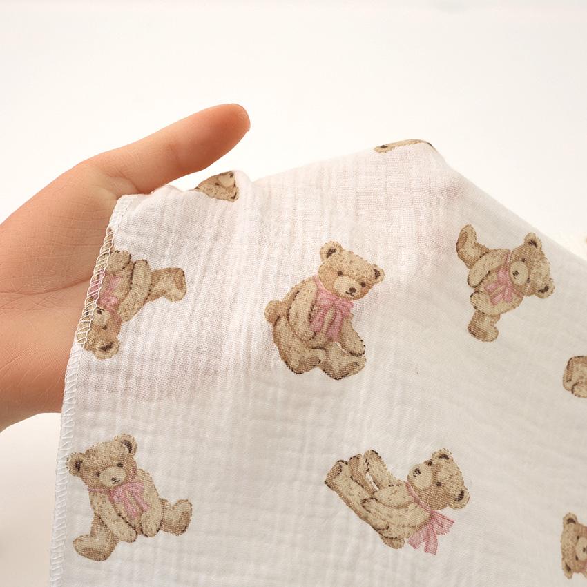 ふわふわコットン クマ ダブルガーゼ 50cm単位｜切売り 切り売り