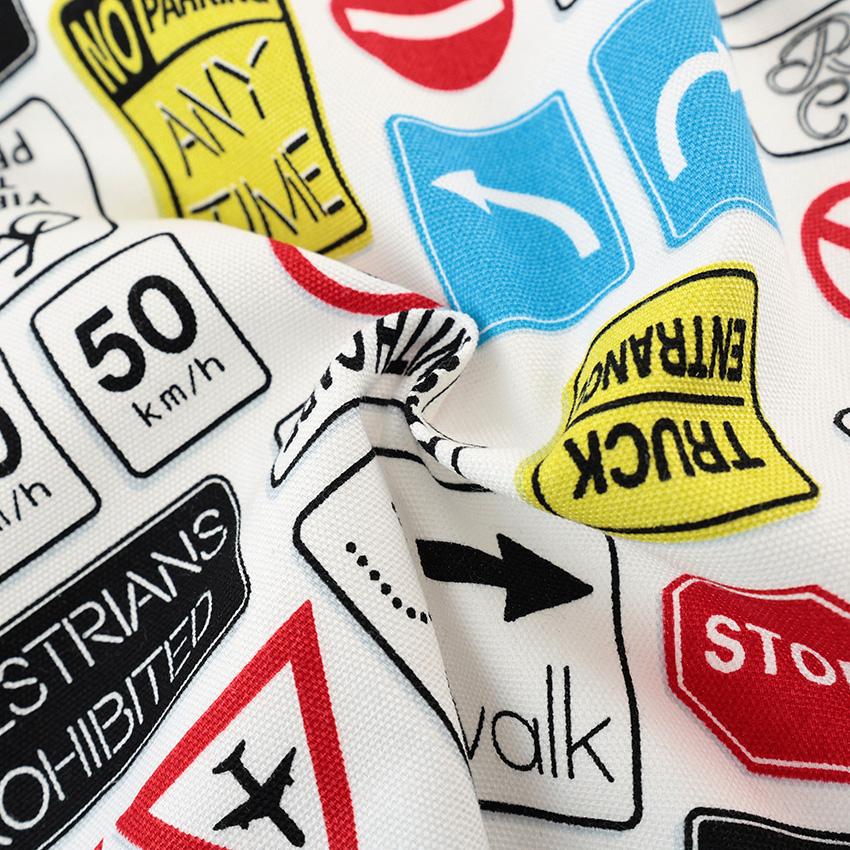 KOMU STRADA 道路標識柄 オックス 50cm単位｜切売り 切り売り 生地 布