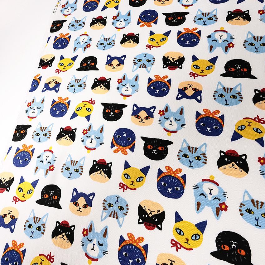 Little Zoo Lovely cats オックス 50cm単位 | 切売り 切り売り 生地 布