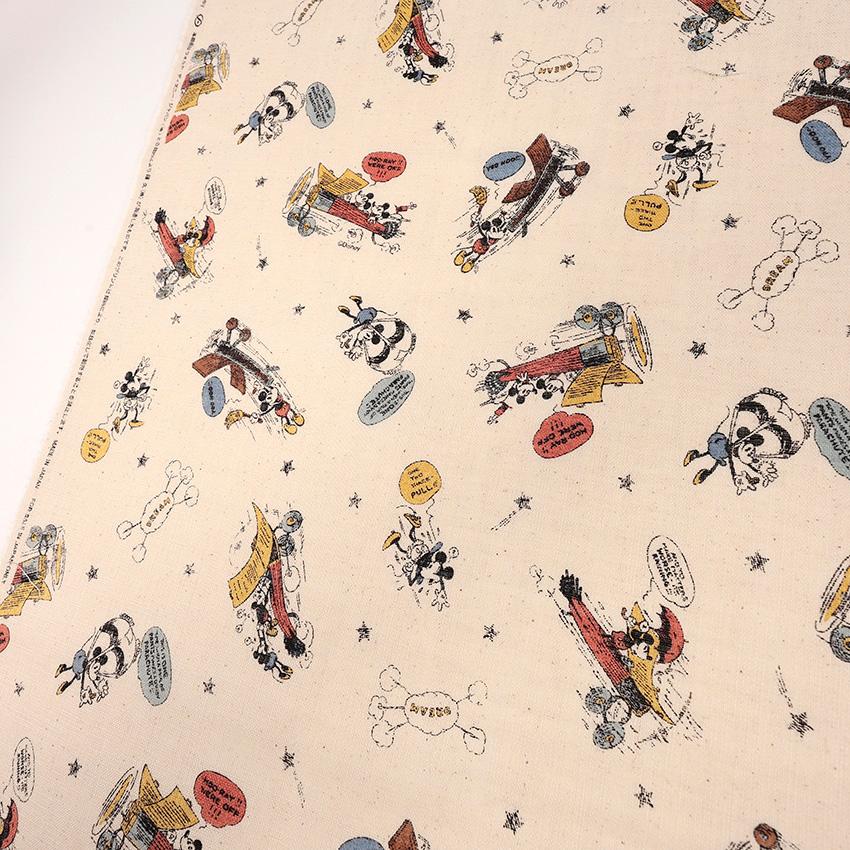 クラフト・布製品 12 mickey クラフトハートトーカイ ディズニー ミッキー リネンライクスラブ 50cm