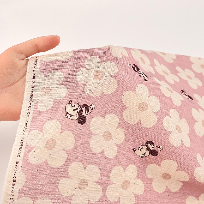 クラフトハートトーカイ ディズニー ミニー フラワー柄 リネンライク