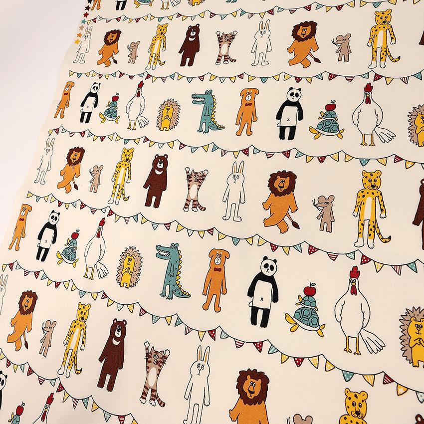 un/no KUSUTTO Animal柄 シーチング 50cm単位 | 切売り 切り売り