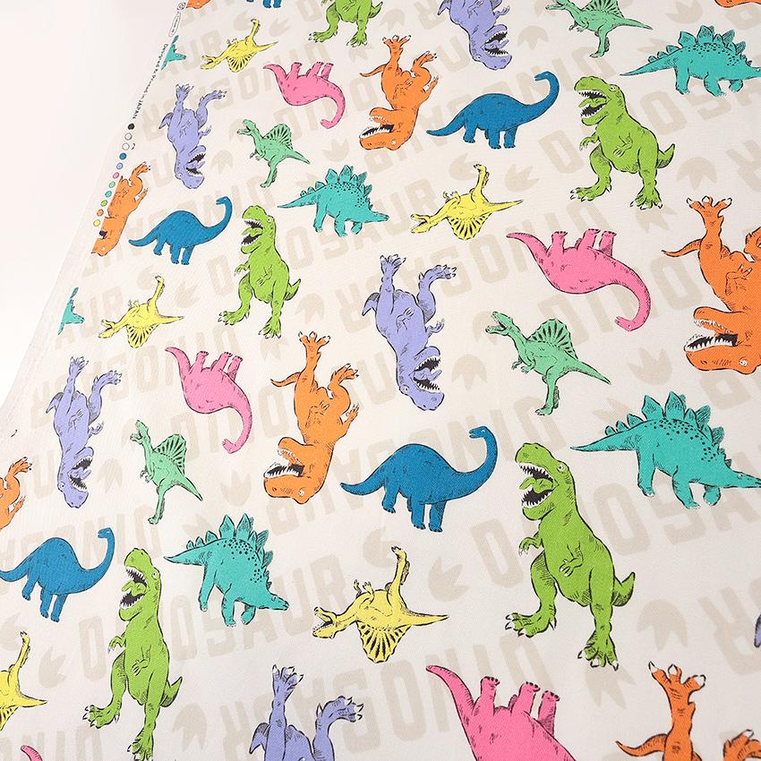 カラフル恐竜 オックス 50cm単位 | 切売り 切り売り 生地 布 布地