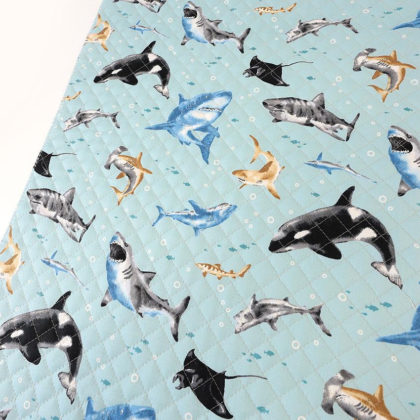 海の仲間たち オックスキルト 50cm単位 | 切売り 切り売り 生地 布