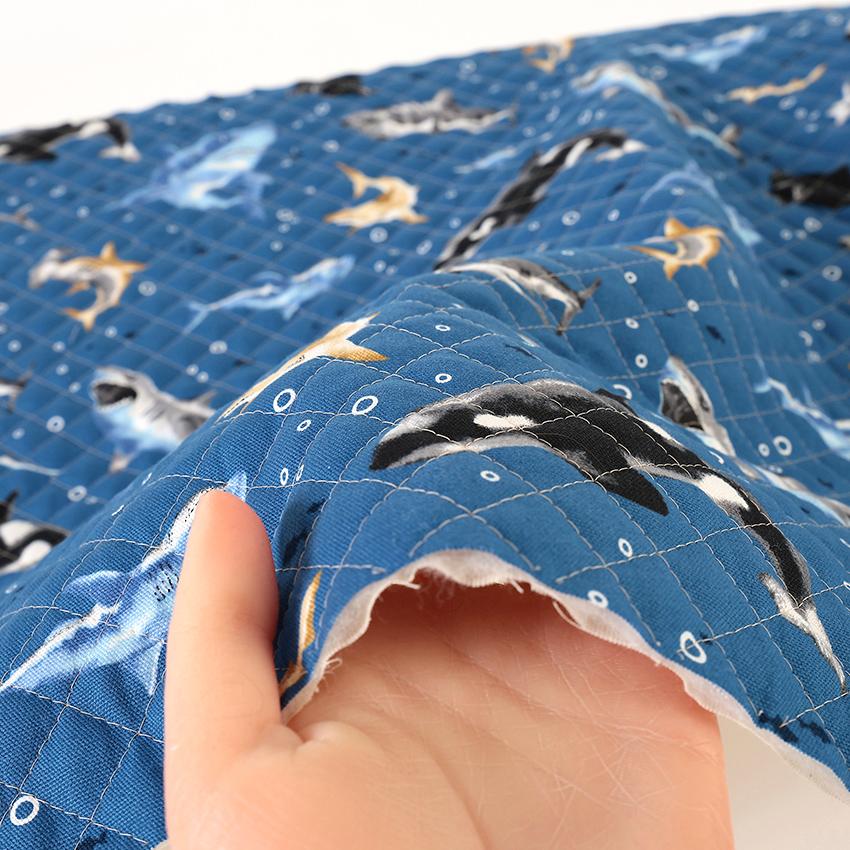 海の仲間たち オックスキルト 50cm単位 | 切売り 切り売り 生地 布