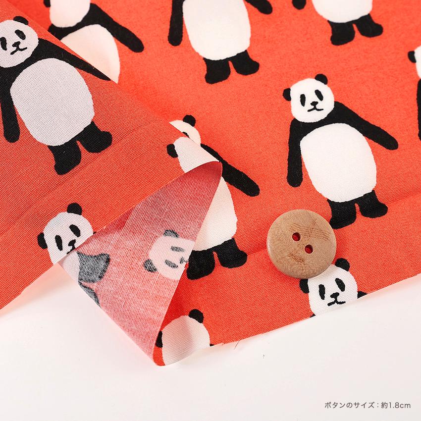 こっちむいてPANDA ブロード 50cm単位 | 切売り 切り売り 生地 布 布地