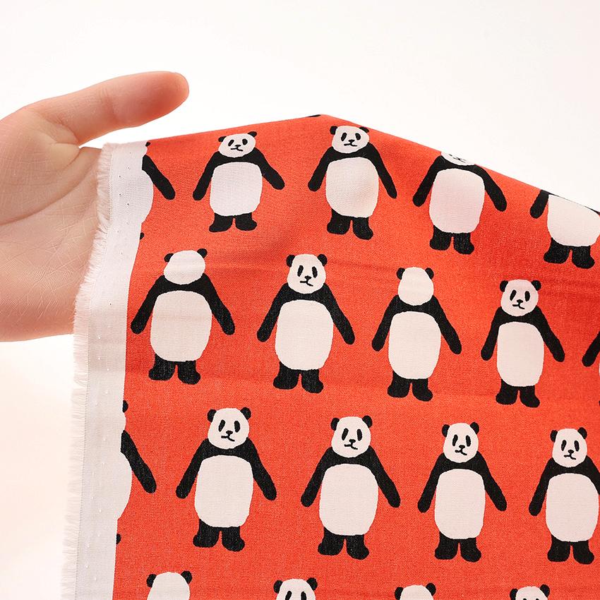 こっちむいてPANDA ブロード 50cm単位 | 切売り 切り売り 生地 布 布地