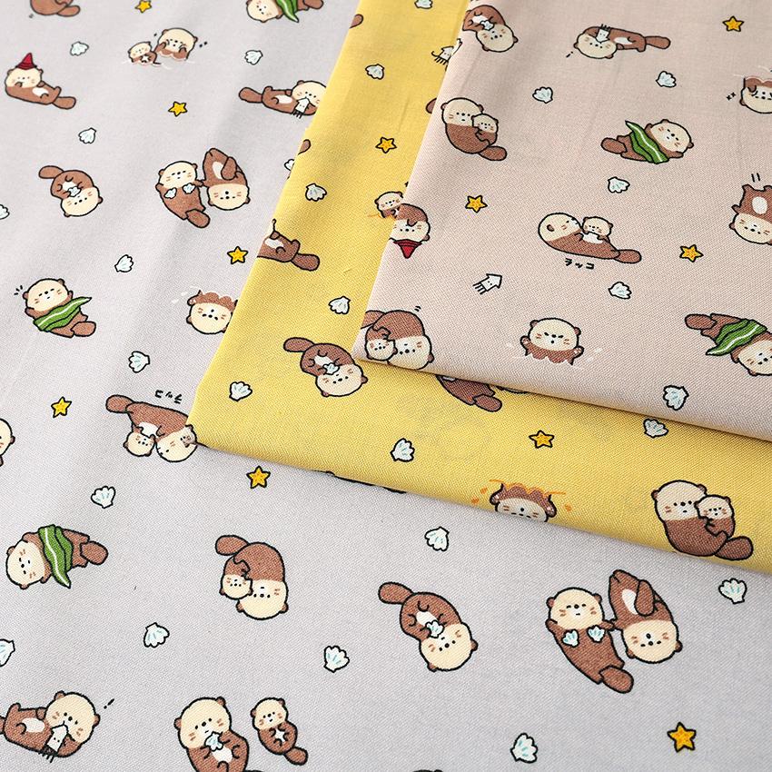 リトルアニマルワールド ラッコ シーチング 50cm単位 | 切売り