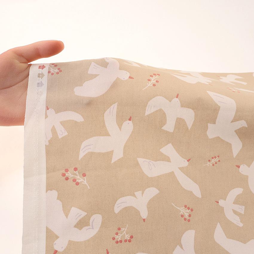 るん★sold柄 生地あれば作れます LE DEPART 鳥柄 オックス 50cm単位 | 切売り 切り売り 生地 布 布地