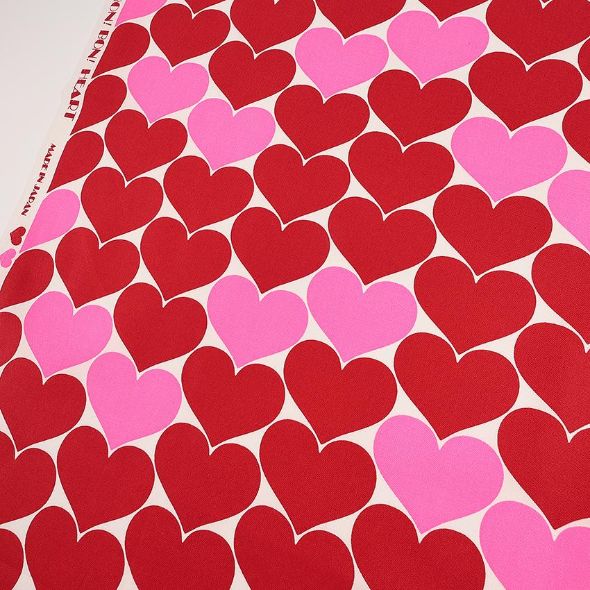 生地 布 NEON BON HEART オックス 50cm単位 | 切売り 切り売り 布地