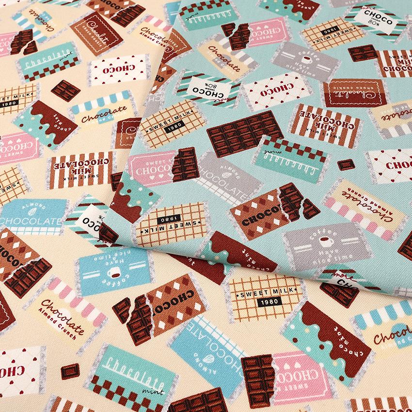 生地 布 板チョコ柄 オックス 50cm単位 | 切売り 切り売り 布地