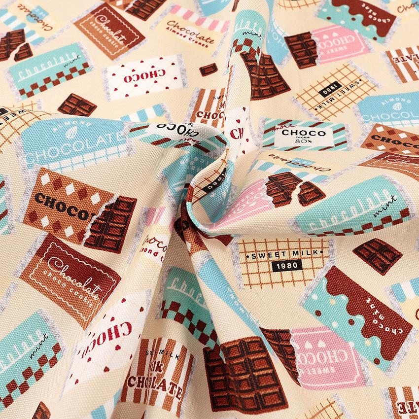 生地 布 板チョコ柄 オックス 50cm単位 | 切売り 切り売り 布地