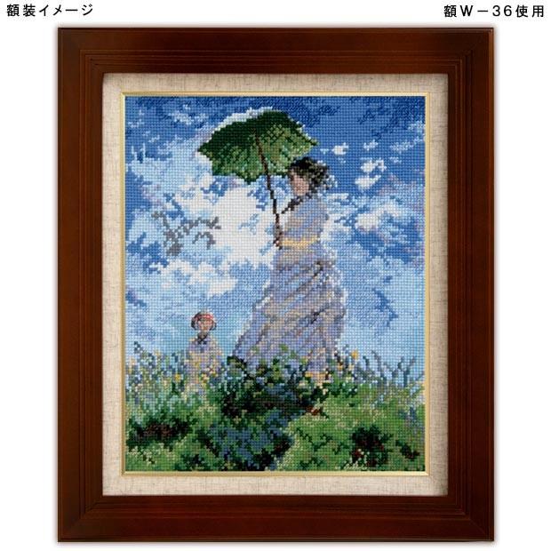 手作り刺繍アート女性 安全な透明アクリルフレーム付き 約40x60cm