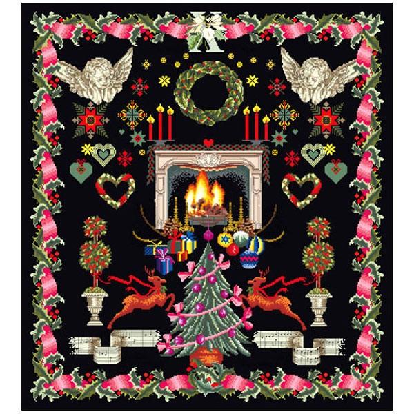 刺繍 輸入キット Thea GOUVERNEUR Christmas Bｌａｃｋ Ａｉｄａ 2077 05 ◎PUSH 輸入刺繍◎