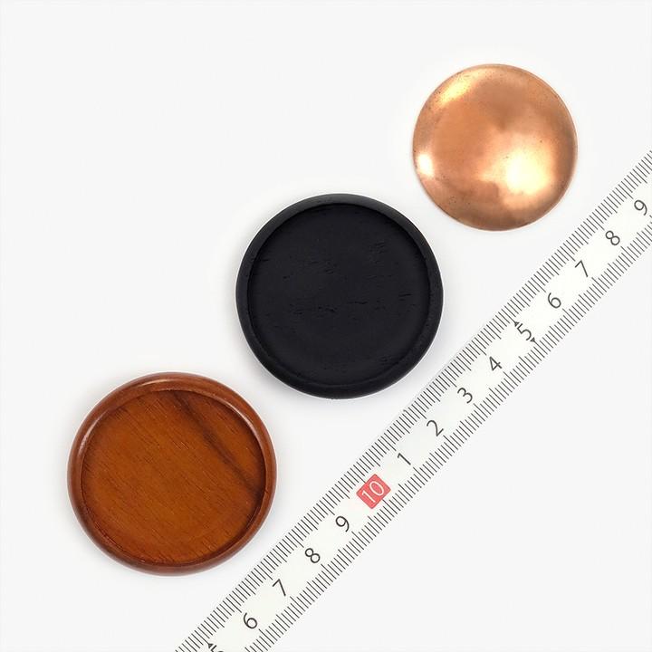 刺繍 アクセサリー金具 木枠ブローチ 丸 4.5cm 銅板付 : 手芸材料の