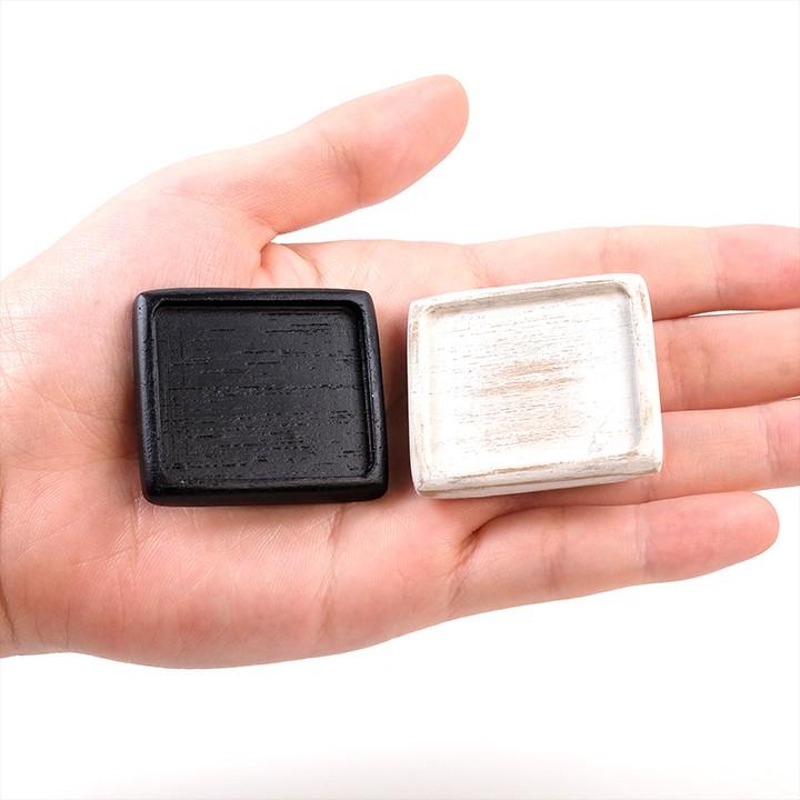 刺繍 アクセサリー金具 木枠ブローチ 長方形 3.7×4.2cm 銅板付 : 手芸