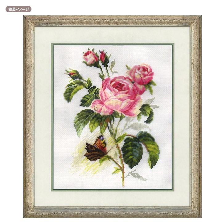 刺繍 輸入キット ALISA（アリサ） Flowers and birds Rose Butterfly