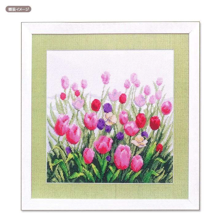 刺繍 輸入キット Charivna Valley of tulips （チューリップの谷