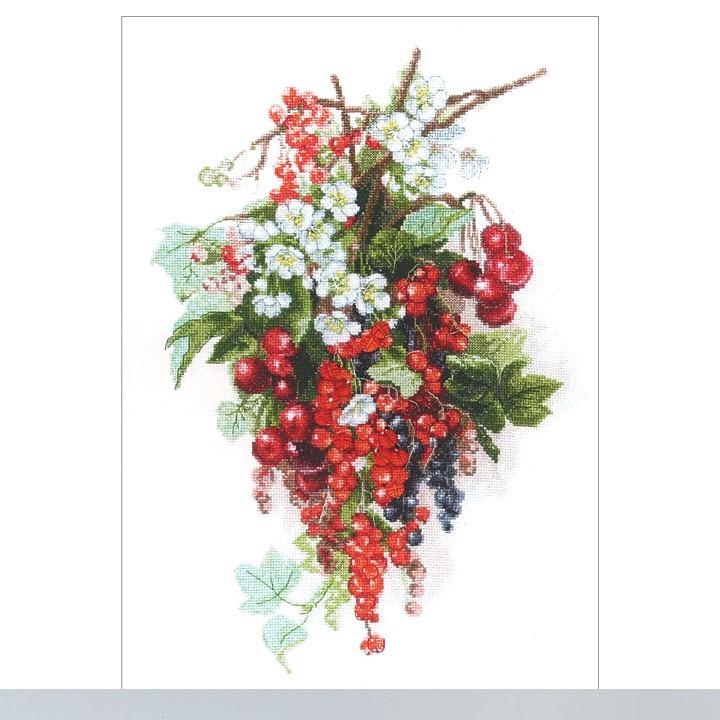 刺しゅう Charivna Sweet berry（スウィートベリー） インポート一揃いの道具 手芸、ハンドクラフト-刺繍作成キット-刺繍道具、材料