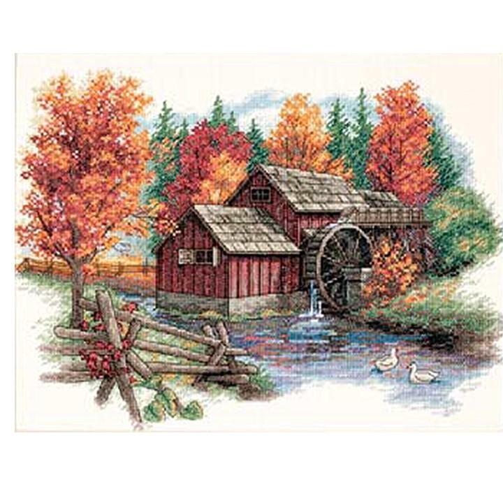 刺しゅう Dimensions Glory of Autumn 手芸、ハンドクラフト-刺繍作成キット-刺繍道具、材料