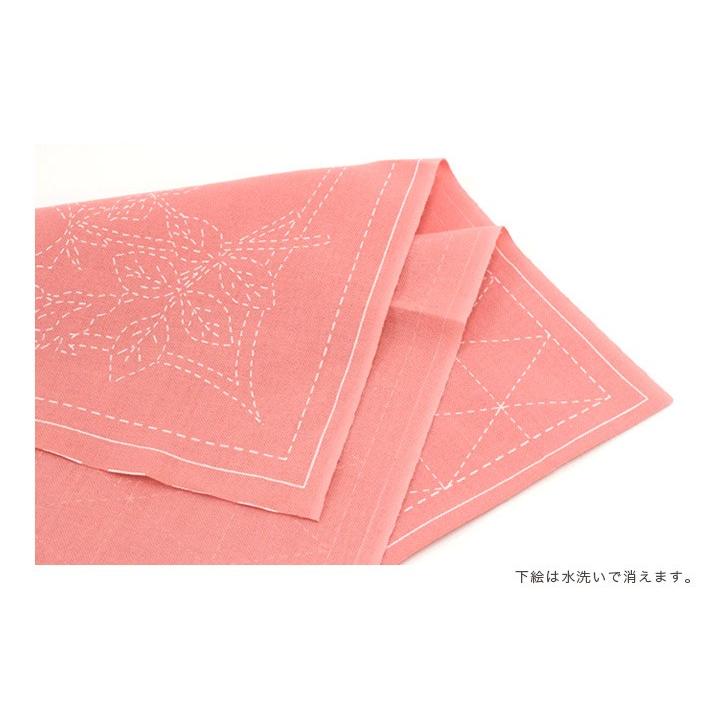 刺し子 花ふきん ローズ（バラとリボン/花） : 手芸材料の通販