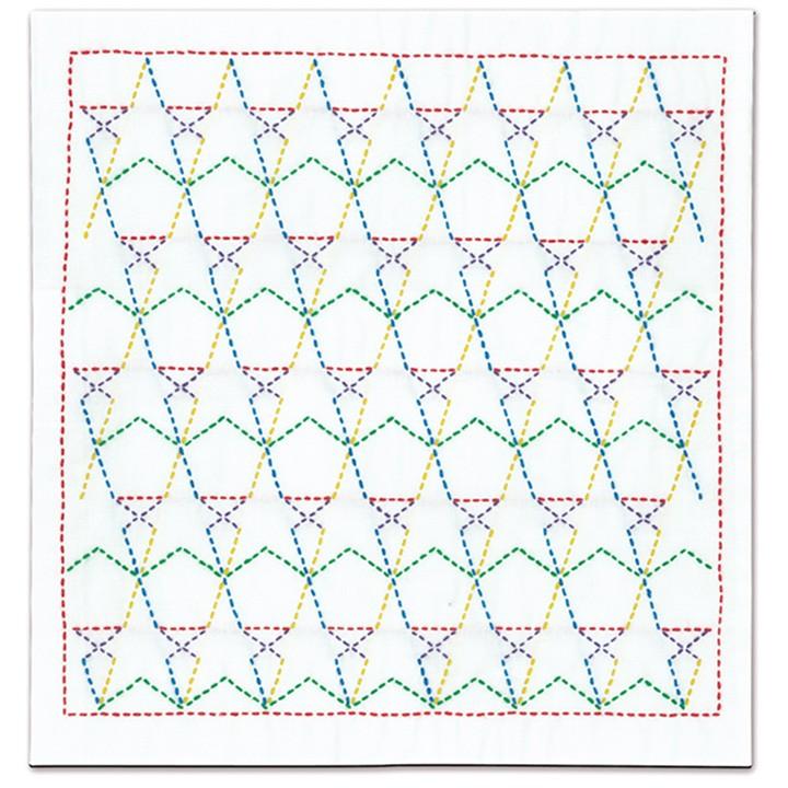 刺し子 花ふきんキット 星 刺し子 刺し子キット 花ふきんキット 水で消える図案 手芸材料の通販シュゲールyahoo 店 通販 Yahoo ショッピング