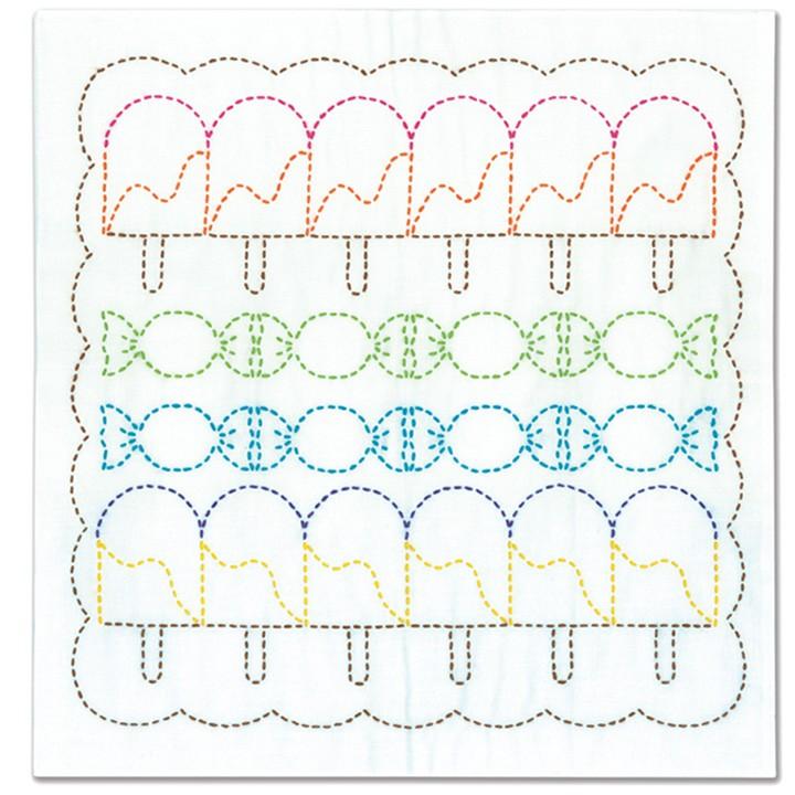 刺し子 花ふきんキット キャンディ 刺し子 刺し子キット 花ふきんキット 水で消える図案 手芸材料の通販シュゲールyahoo 店 通販 Yahoo ショッピング