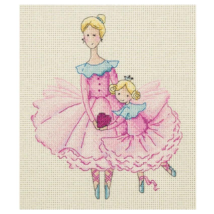 アルベロベロ☆クロスステッチ刺繍ジャケット・オーバースカート+おまけ 刺繍 KLART Mother and Daughter （母と娘）｜クロスステッチ 刺繍