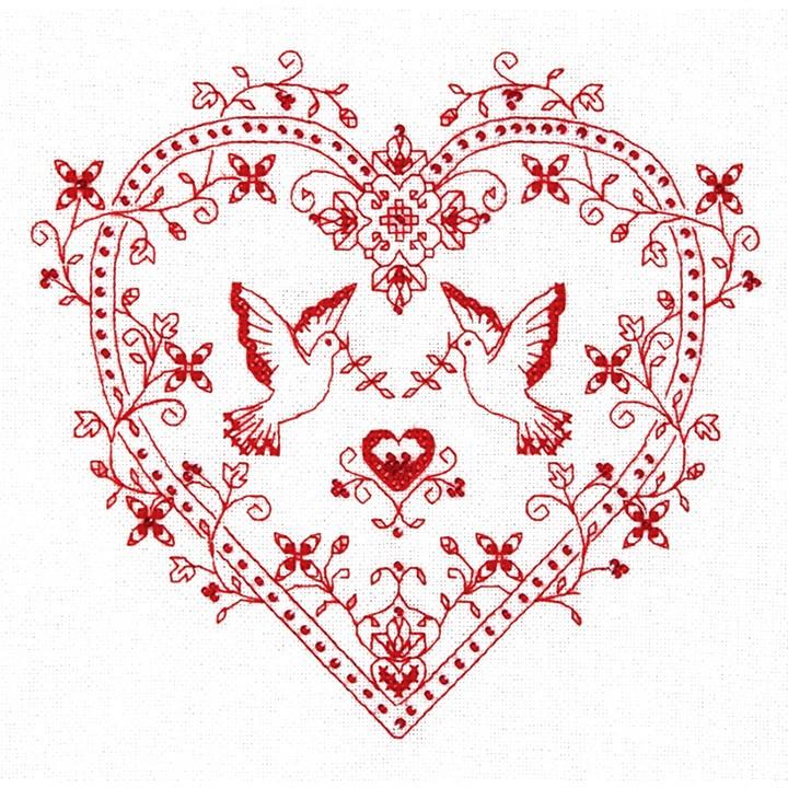 刺繍 Panna パンナ Heart With Doves 鳩とハート 輸入キット クロスステッチ ウエディング ハート 手芸材料の通販シュゲールyahoo 店 通販 Yahoo ショッピング