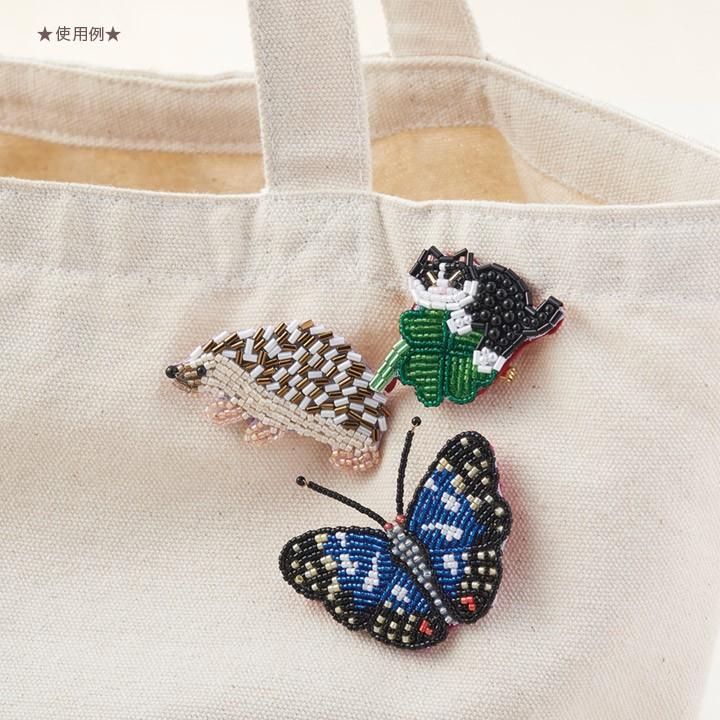 トーホー ビーズ刺繍で作る ブローチキット オオムラサキ｜動物