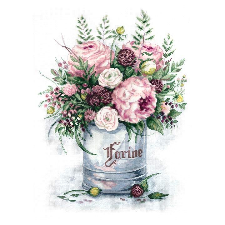 刺繍 Panna Watercolour Bouquet ウォーターカラ 水彩画 ブーケ C 7050 ピンク系の花 おしゃれ かわいい 手芸材料の通販シュゲールyahoo 店 通販 Yahoo ショッピング