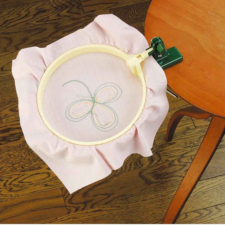 刺繍 クロバー ターンテーブル 18cm フリーステッチング フープ付き