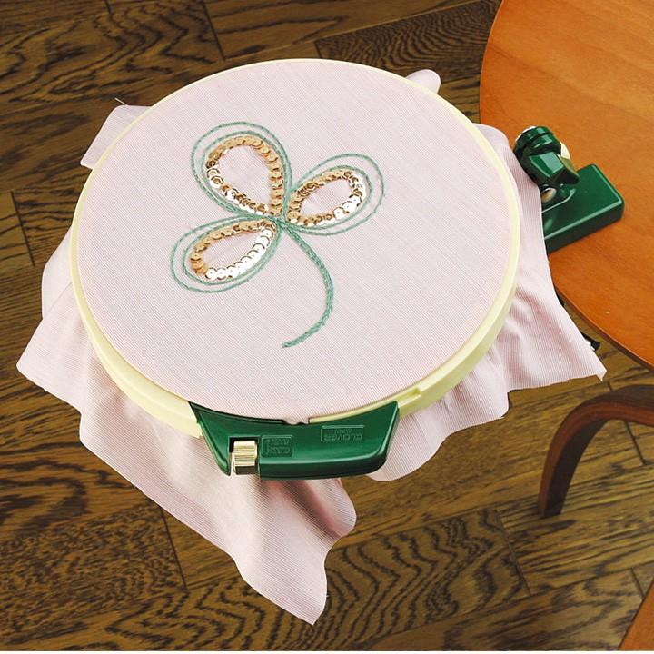 刺繍 クロバー ターンテーブル 18cm フリーステッチング フープ付き
