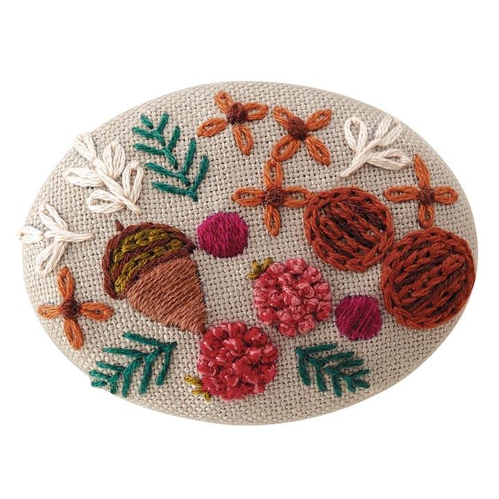 刺繍 フランス刺しゅう ブローチキット 木の実 手芸材料の通販シュゲールyahoo 店 通販 Yahoo ショッピング