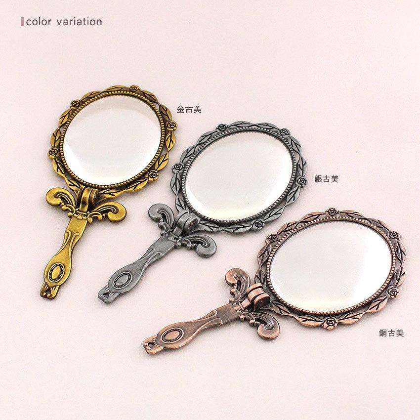 クラフトハートトーカイ アンティーク手鏡 オーバル (おわん型板） 外