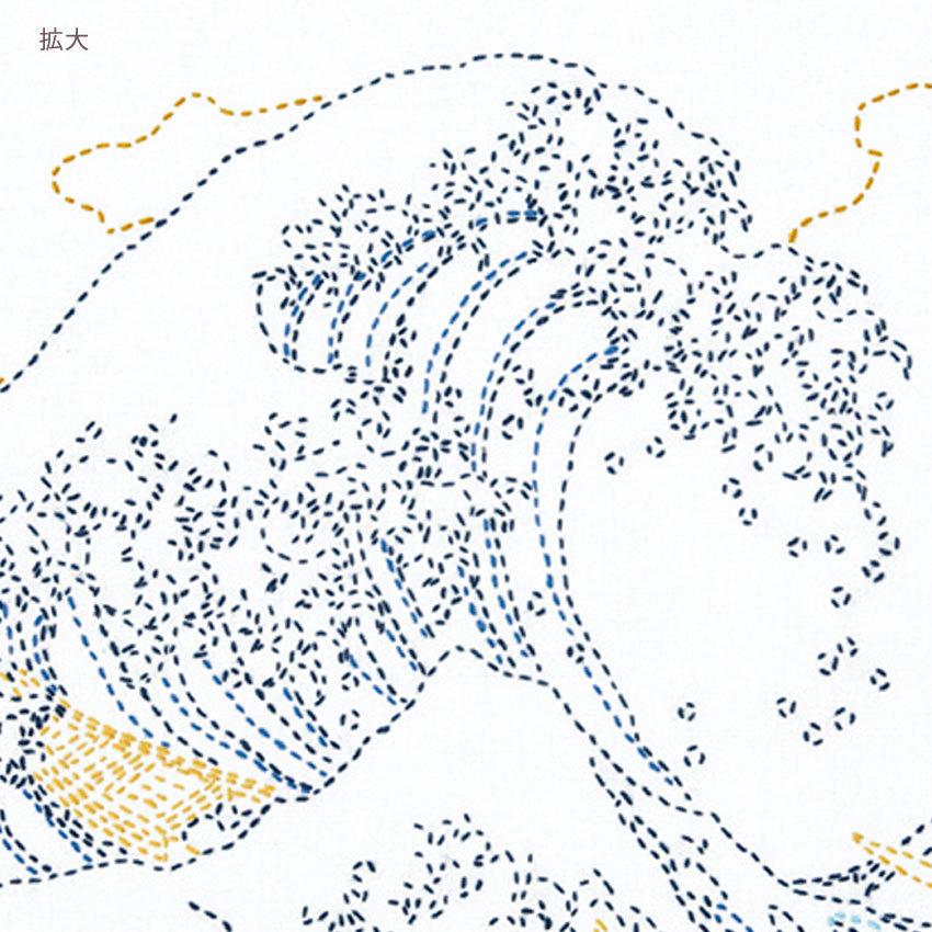 Olympus（オリムパス） 刺し子キット 花ふきん 葛飾北斎 富嶽三十六景