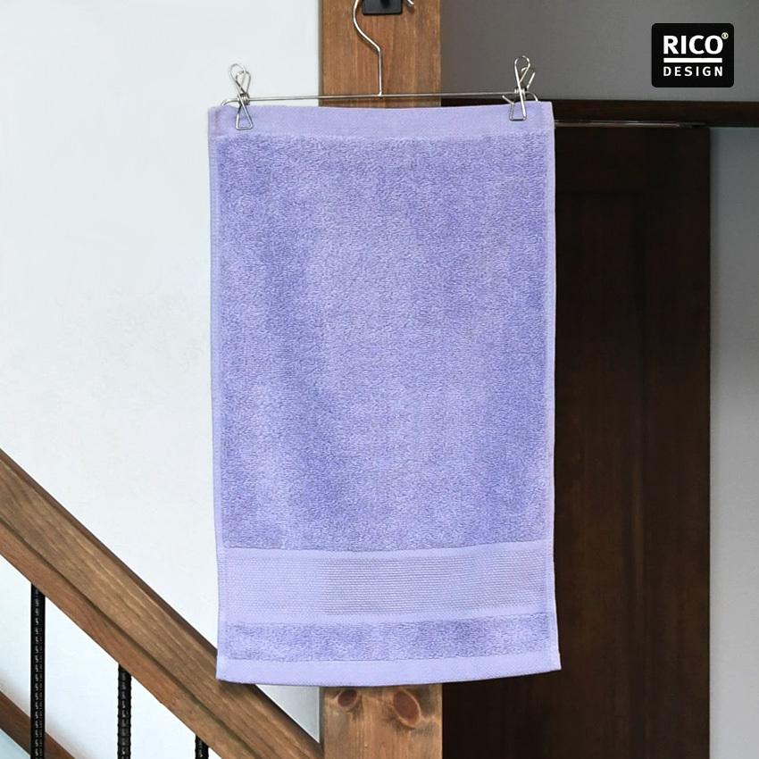 刺繍 RICO ゲストタオル ライラック 30×50cm | タオル ベビー おしゃれ