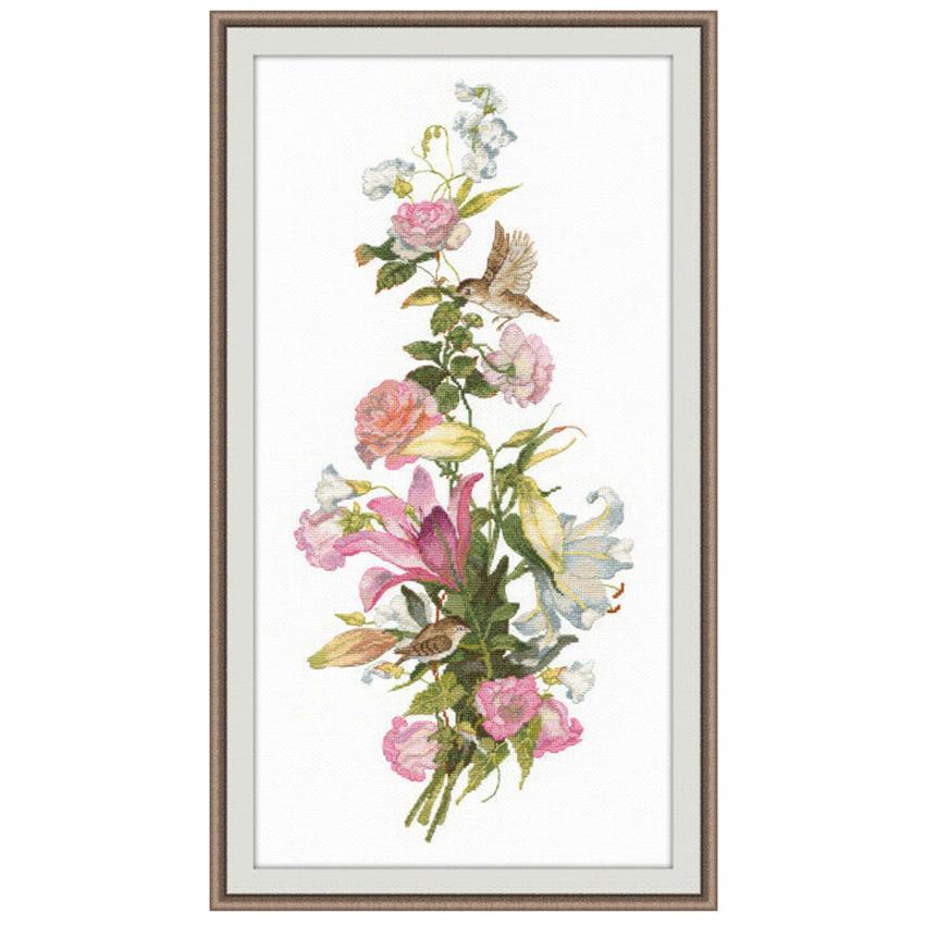 輸入刺繍キット Flower composition. Lilies 花合わせ 百合 999 輸入刺繍キット Flower composition. Lilies 花合わせ 百合 999