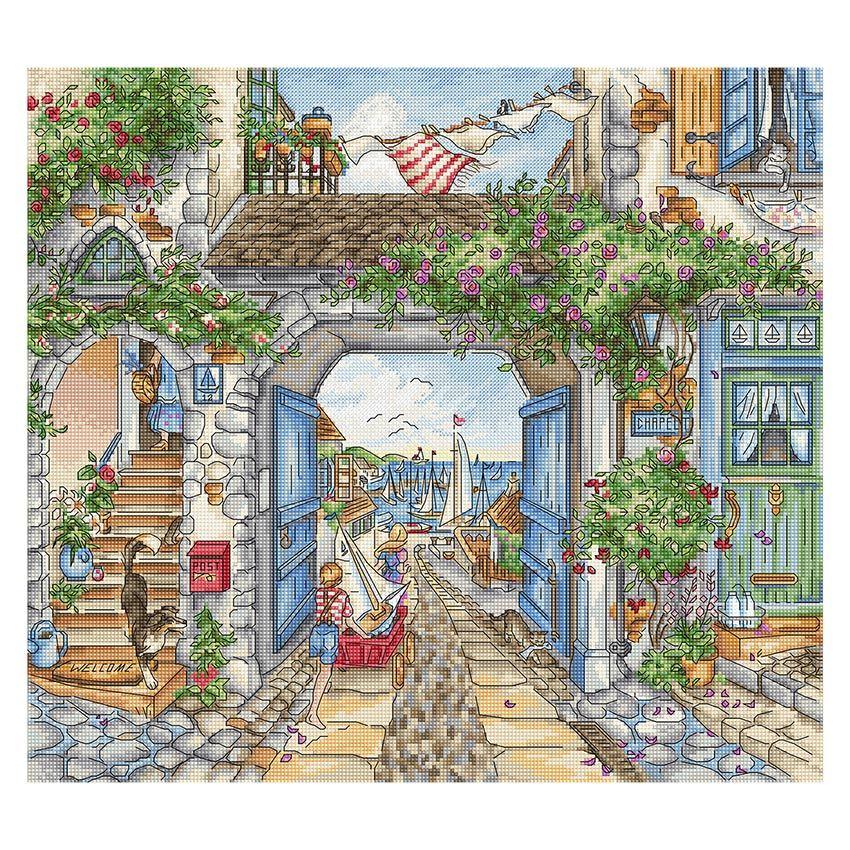 全品送料0円 輸入刺繍キット LETISTITCH L8004 To The Harbor 港へ