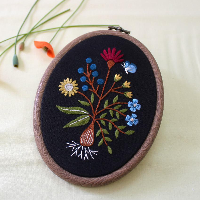 マカベアリスさんの植物刺繍キット 刺繍フレーム 不思議な花 PHC