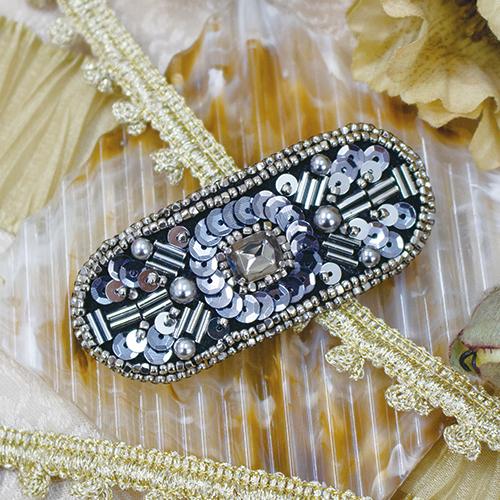 クチュール刺繍 ハンドエンブロイダリー フランス製 額縁入り
