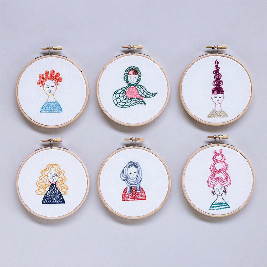 nuie （ヌイエ） 刺しゅうキット MORIMORI もりもり HCA15-5 | 刺繍キット ぬいえ 悩める女の子 キット インテリア 図案印刷済み ミユキ ビーズ刺繍｜shugale1｜04