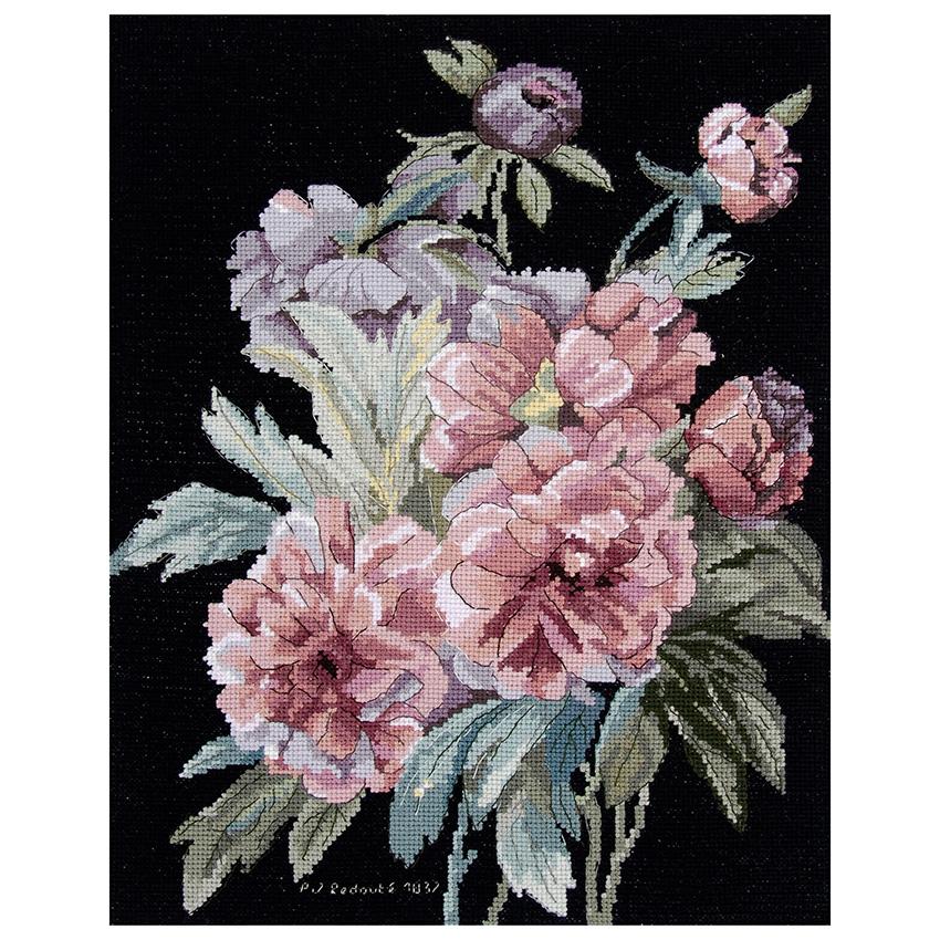 戸塚刺繡　牡丹と秋の花の額 戸塚刺繡 牡丹と秋の花の額